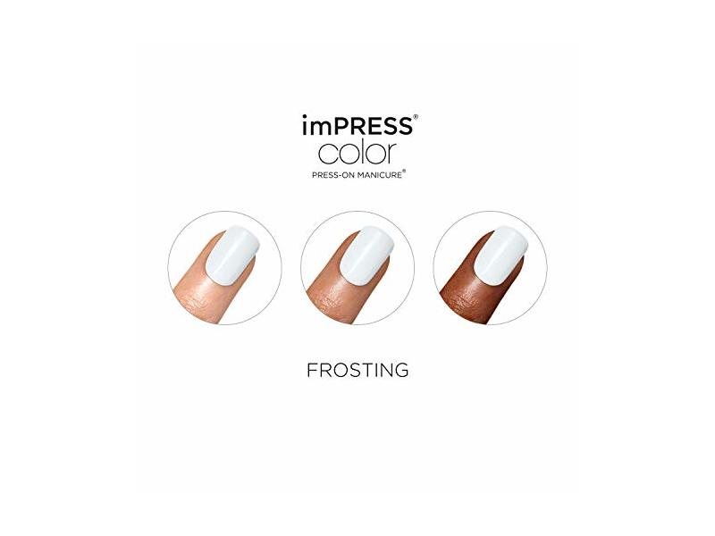 Impress Color Press-On Manicure Nail, Frosting, 30 Count