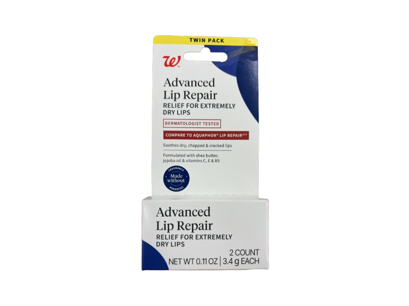 Walgreens Advanced Lip Repair, 0.11 oz/3.4 g, Pack Of 2