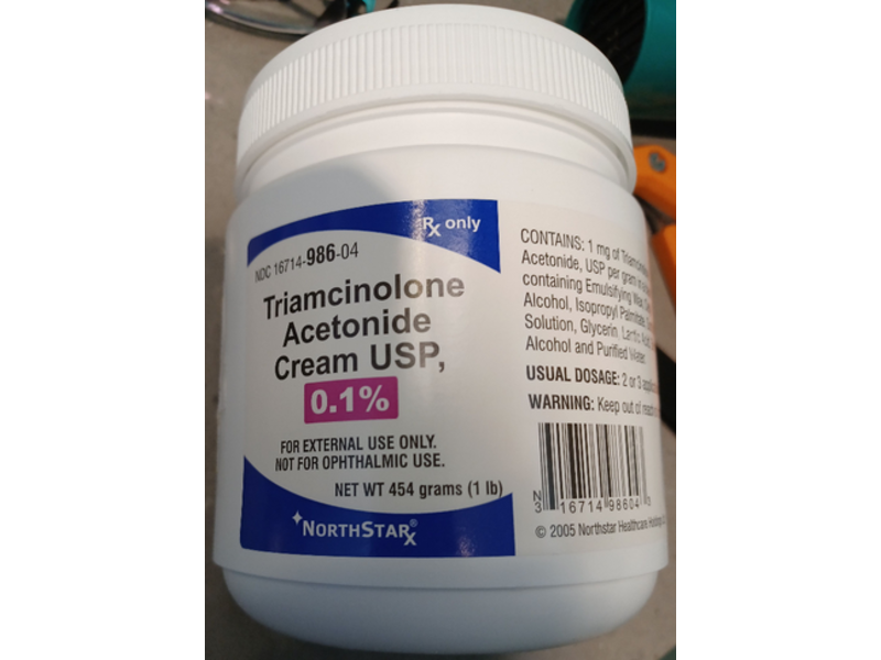 Triamcinolone Acetonide Cream, 0.1%, 454 g North Starx (RX)
