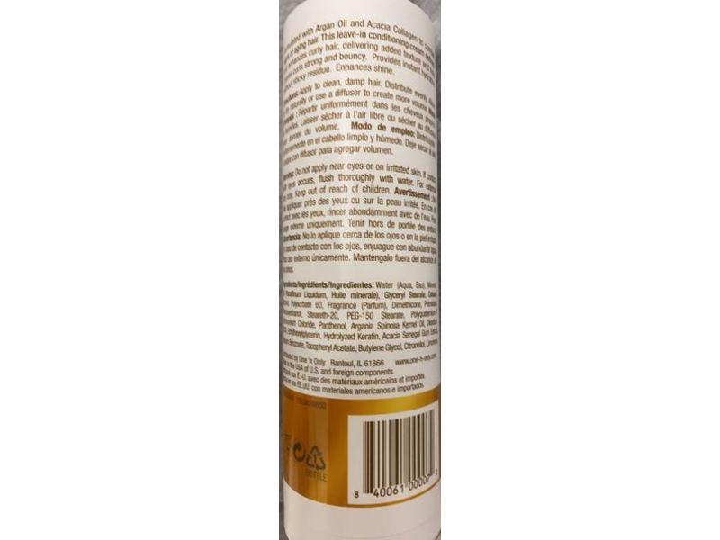 One 'N Only Defining Curl Cream, Argan Oil, 9.8 oz/280 g