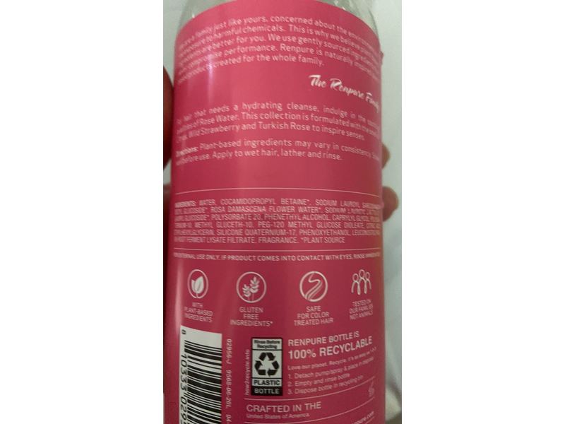 Renpure Radiant Shine Shampoo, Pink Grapefruit Peony, 24 fl oz/710 mL