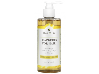 Tree to Tub Soapberry For Hair Natures Shampoo, Sicilian Lemon & Tea Tree Oil, 8.5 fl oz/250 mL