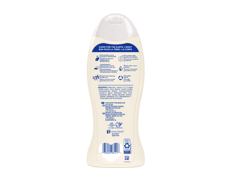 Softsoap Gentle Body Wash, Oat Milk & Comforting Vanilla, 20 fl oz/591 mL, Pack Of 4