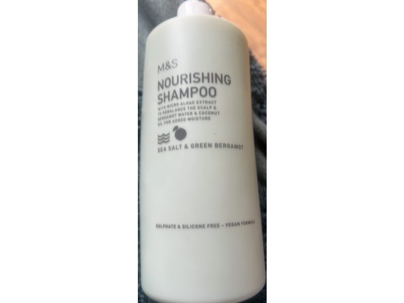 M&S Nourishing Shampoo, Sea Salt & Green Bergamot, 450 mL