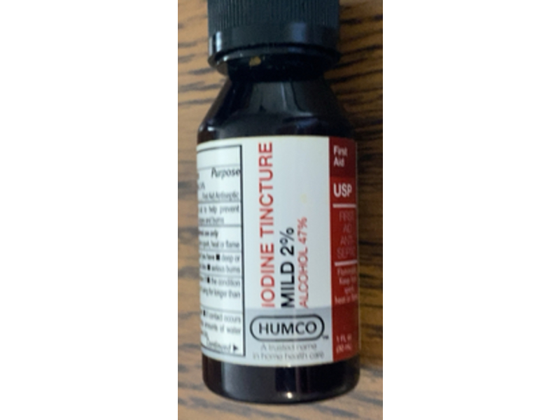 Humco Iodine Tincture, Mild 2%,1 fl oz/30 mL