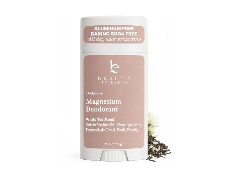 Beauty By Earth Magnesium Deodorant, White Tea Mood, 2.65 fl oz/75 g