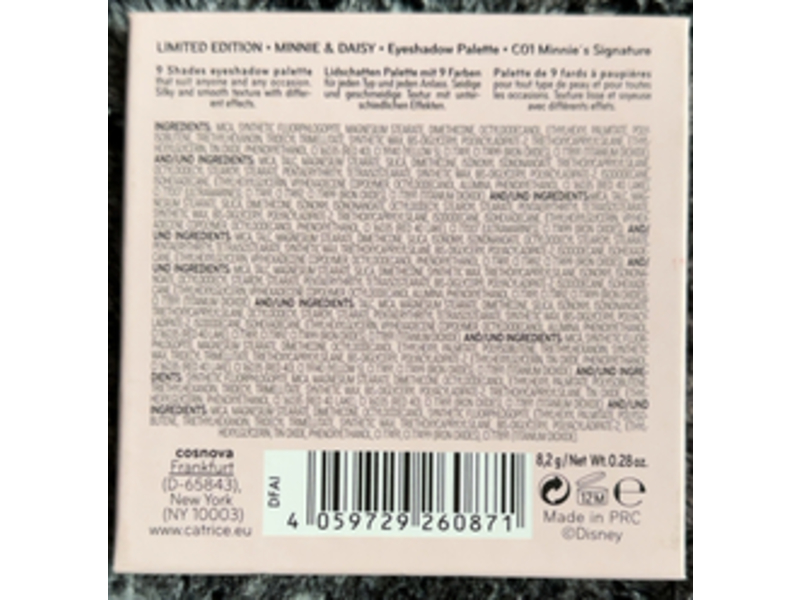 Catrice Eye Shadow Palette, C01 Minnie's Signature, 0.28 oz/8.2 g