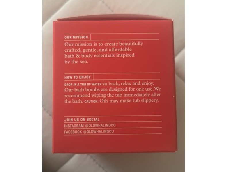 Old Whaling Co Bath Bomb, Sea Berry & Rose Clay, 8 oz, Pack Of 4