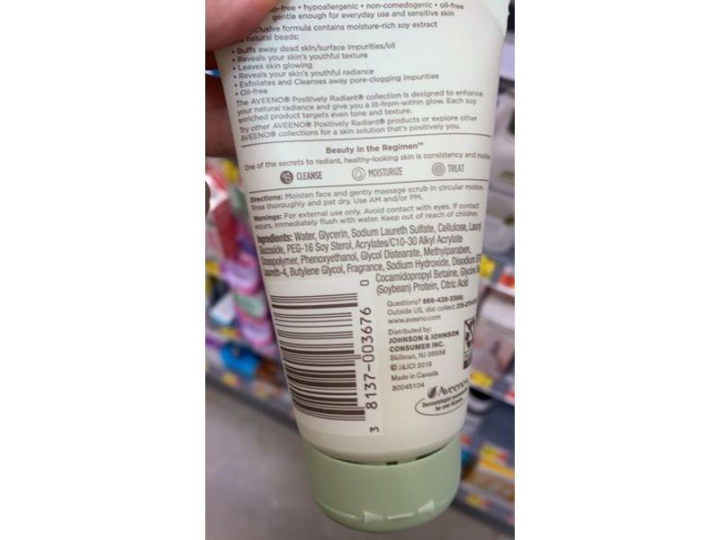 Aveeno Positive Radiant Skin Brightening Daily Scrub, 5.0 oz/140 g