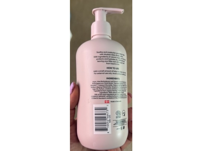 Mushie Baby Body Lotion, Lavender, 13.53 fl oz/400 mL