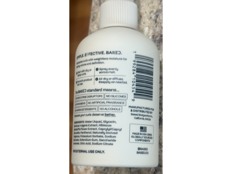 Based Curl Refresh Spray, 8.8 fl oz/200 mL