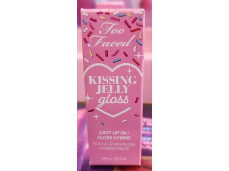 Too Faced Kissing Jelly Gloss Lip Oil, Birthday Kiss, 0.15 oz/4.50 mL