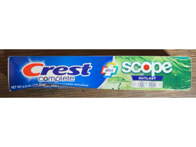 Crest Complete + Scope Outlast Ultra Toothpaste, 6.3 oz/178 g, Pack Of 5