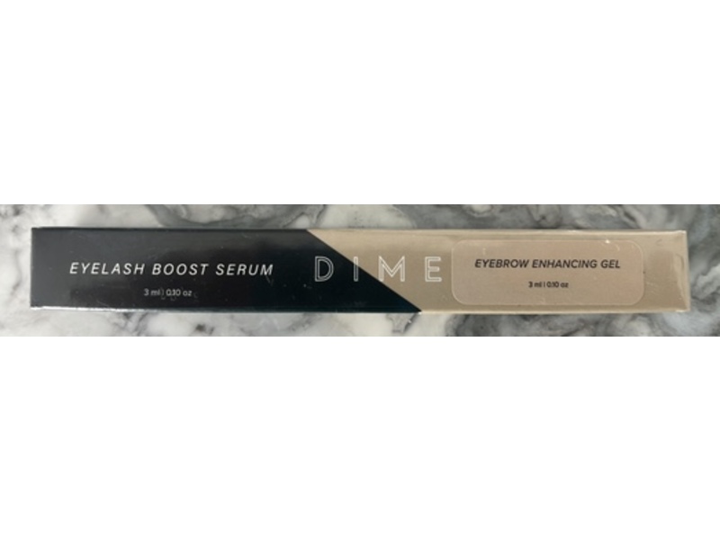 DIME Eyelash Boost Serum & Eyebrow Enhancing Gel Duo, 0.10 oz/3 mL