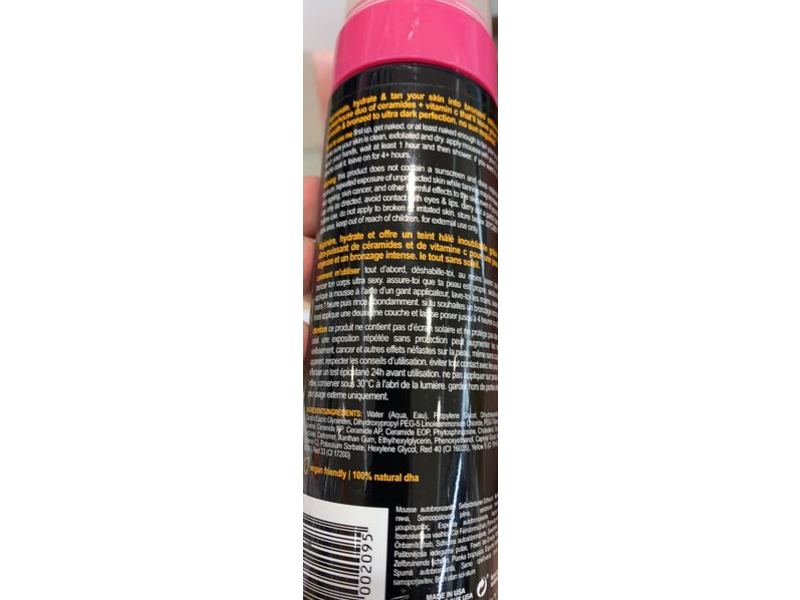 b.tan No Sun Required Self Tanner Mousse, Darkest, 6.7 fl oz/200 mL