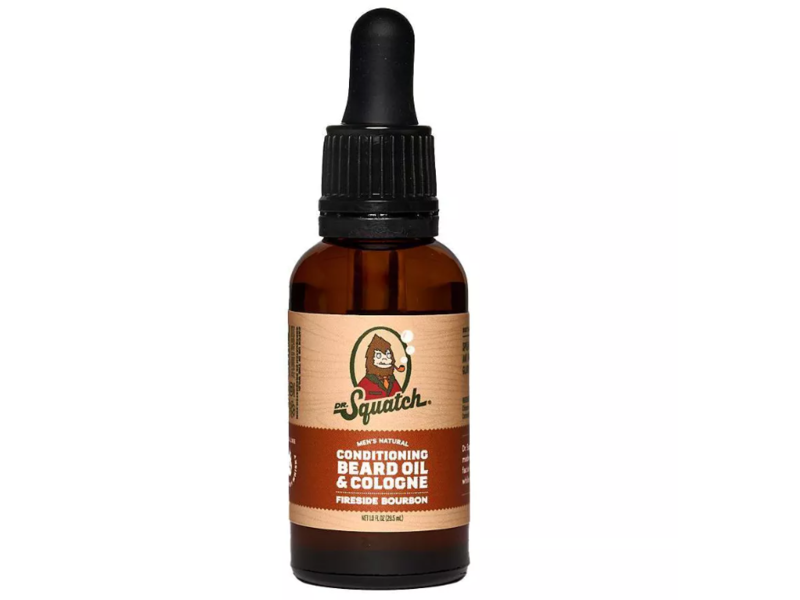 Dr. Squatch Men's Natural Conditioning Beard Oil & Cologne, Fireside Bourbon, 1 fl oz/29.5 mL