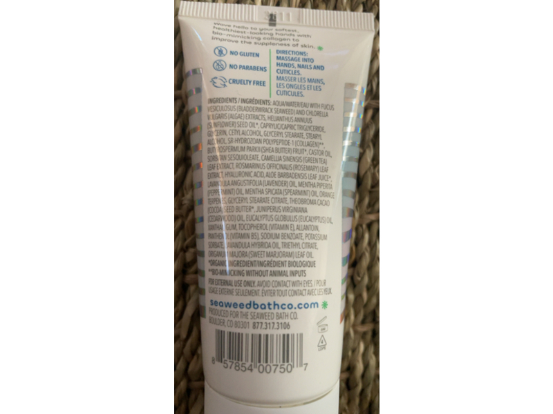 Seaweed Bath Co. Collagen Hand Cream, Rosemary Mint, 2 fl oz/59 mL