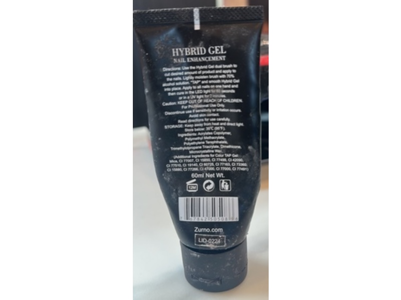 Zurno T.A.P Hybrid Gel Nail Enhancement, 03 Bubble Pink, 60 mL