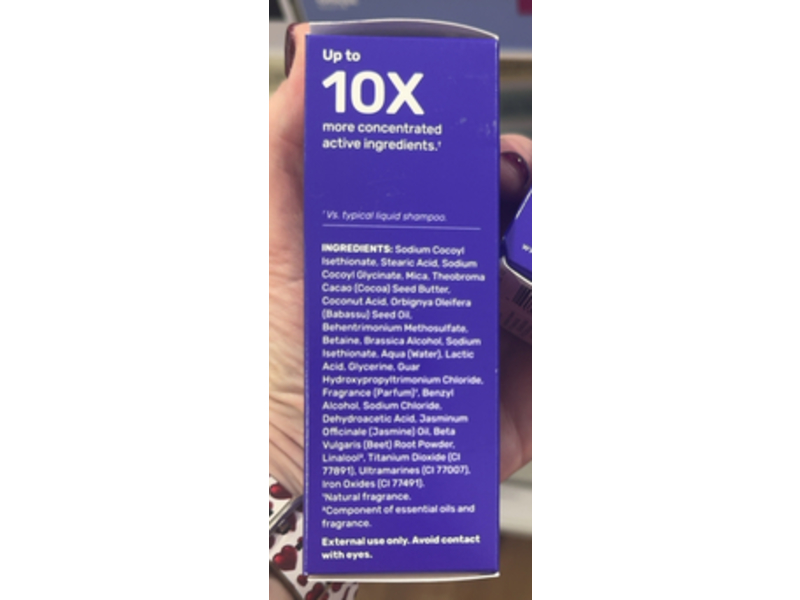 Ethique Purple Solid Shampoo Bar, Babassu Oil + Beetroot Powder & Betaine, 3.9 oz/110 g