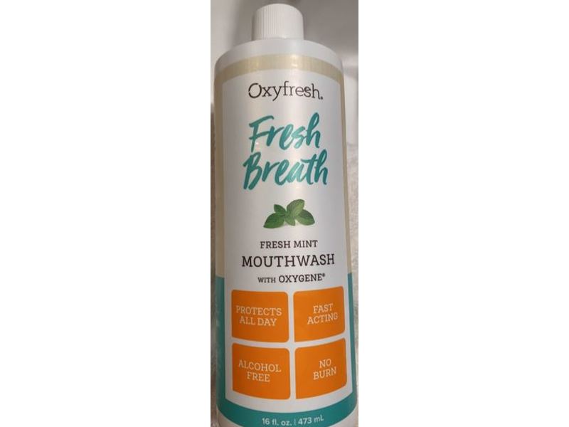Oxyfresh Fresh Breath Mouthwash, Fresh Mint, 16 fl oz/473 mL