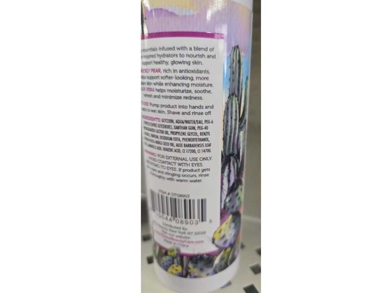 Global Beauty Care Shaving Oil, Cactus Quench, Prickly Pear + Aloe Vera, 5 fl oz/147 mL