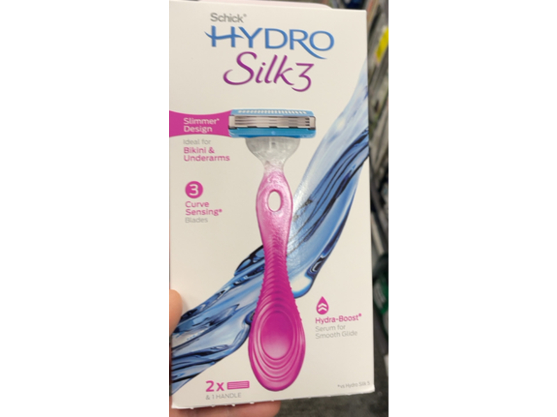 Schick Hydro Silk 3 Razors for Women, 3 Curve Sensing Blades