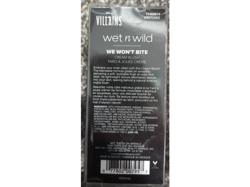 wet n wild Disney Villains We Won't Bite Cream Blush, Wretched, 0.24 oz/6.8 g