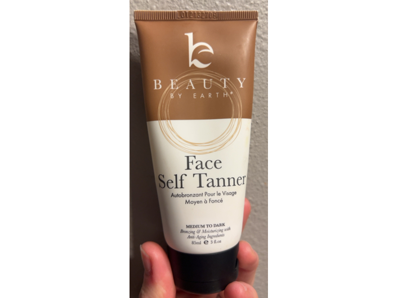 Beauty By Earth Face Self Tanner, Medium To Dark, 3 fl oz/85 mL