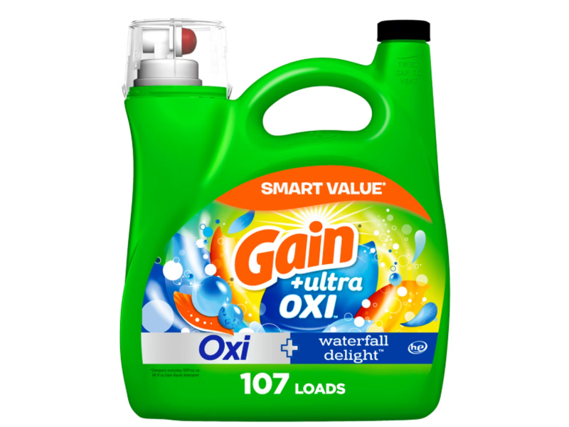 Gain 2 In 1 Ultra Oxi Liquid Laundry Detergent, 107 loads, 154 fl oz/4.55 L
