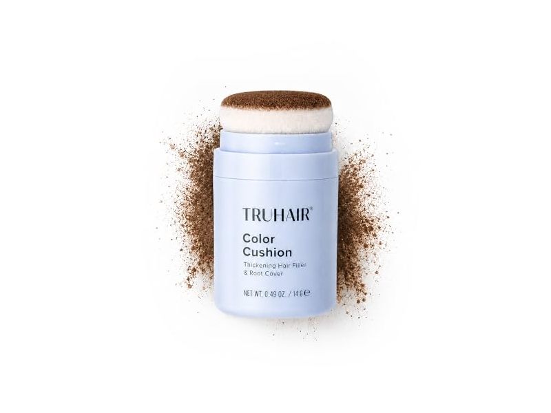 TruHair Color Cushion Thickening Hair Filler & Root Cover, Light Brown, 0.49 oz/14 g
