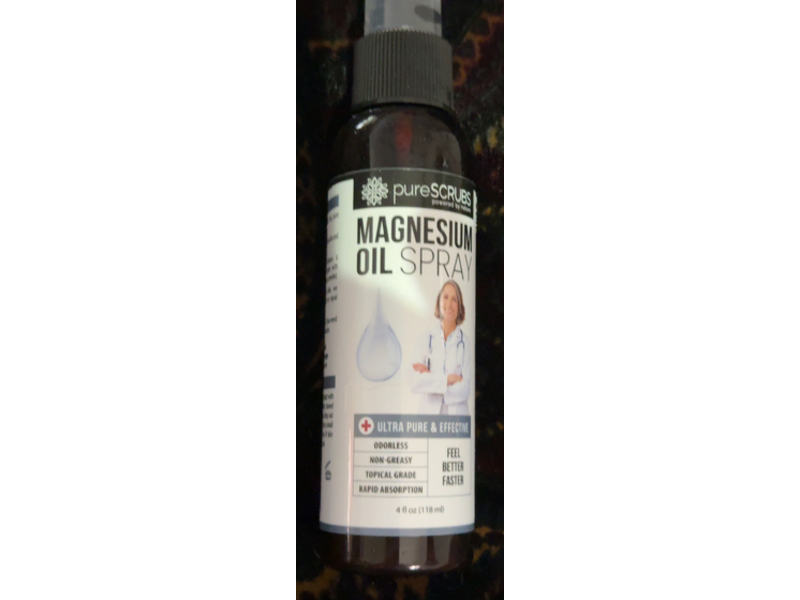 Pure Scrubs Magnesium Oil Spray, 4 fl oz/118 mL