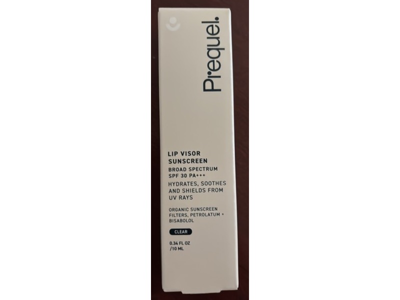 Prequel Lip Visor Sunscreen, Clear, SPF 30, PA+++, 0.34 fl oz/10 mL, Pack Of 2