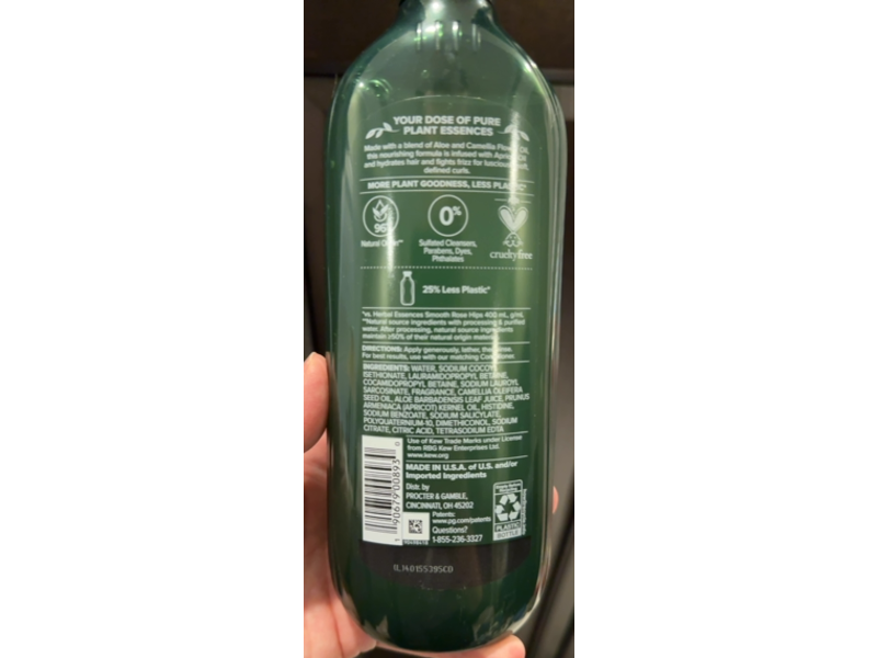 Herbal Essences Curl Defining Shampoo, Apricot Oil, 13.5 fl oz/400 mL