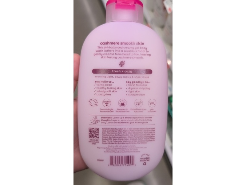 EOS Shea Better Cashmere Body Wash, Fresh & Cozy, 16 fl oz/473 mL