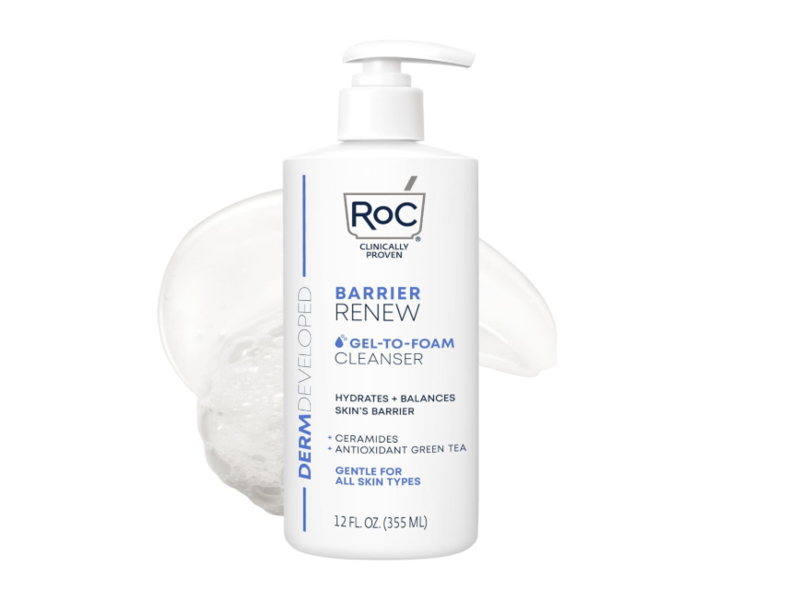 RoC Barrier Renew Gel To Foam Cleanser, 12 fl oz/355 mL