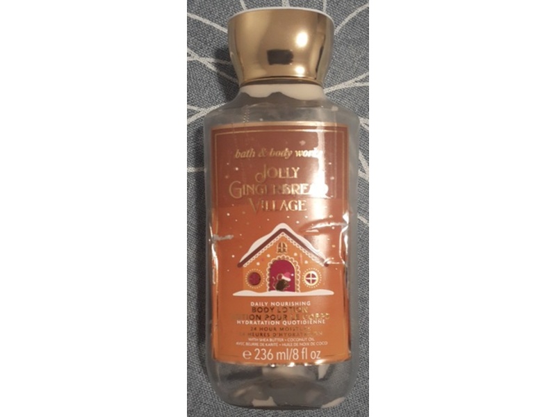 Bath & Body Works Jolly Gingerbread Village Daily Nourishing Body Lotion, Shea Butter + Coconut Oil, 8 fl oz/236 mL, 2 Pack