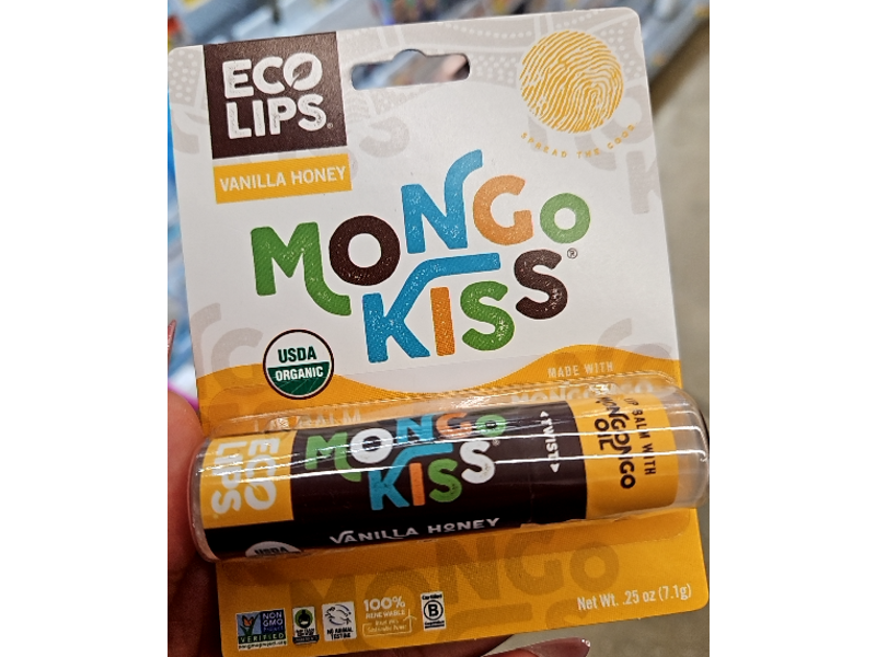Eco Lips Mango Kiss Lip Balm, Vanilla Honey, 0.25 oz/7.1 g