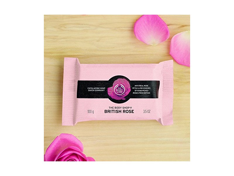 The Body Shop British Rose Exfoliating Soap, 3.5 Ounce