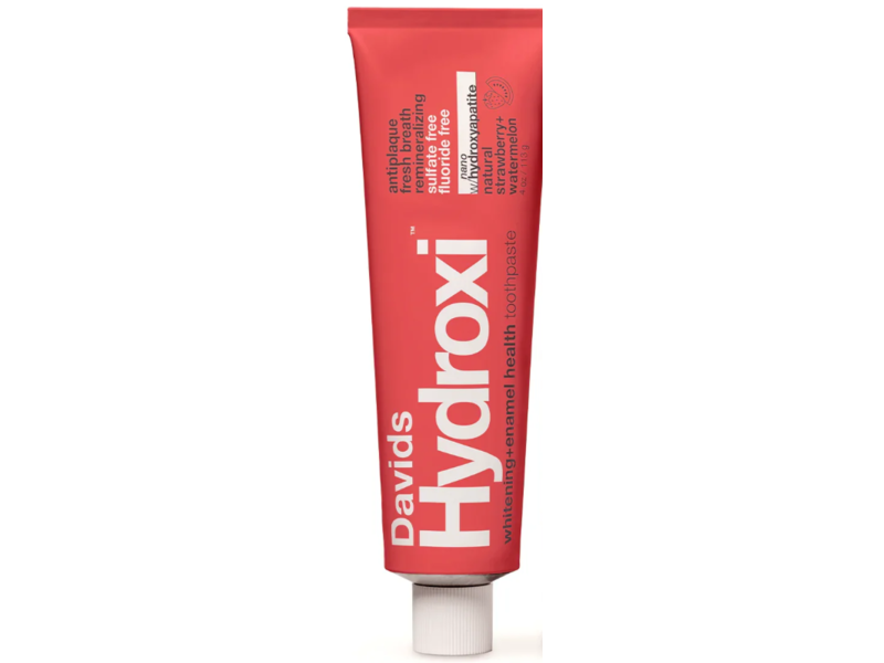 Davids Hydroxi Whitening+Enamel Health Toothpaste, Natural Strawberry+Watermelon, 4 oz/113 g