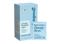 GoodWipes Flushable Wipes, Fragrance Free, 32 Count - thumbnail 1