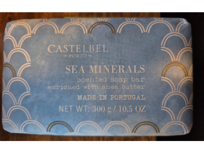 Castelbel Porto Sea Minerals Scented Soap Bar, Shea Butter, 10.5 oz/300 g