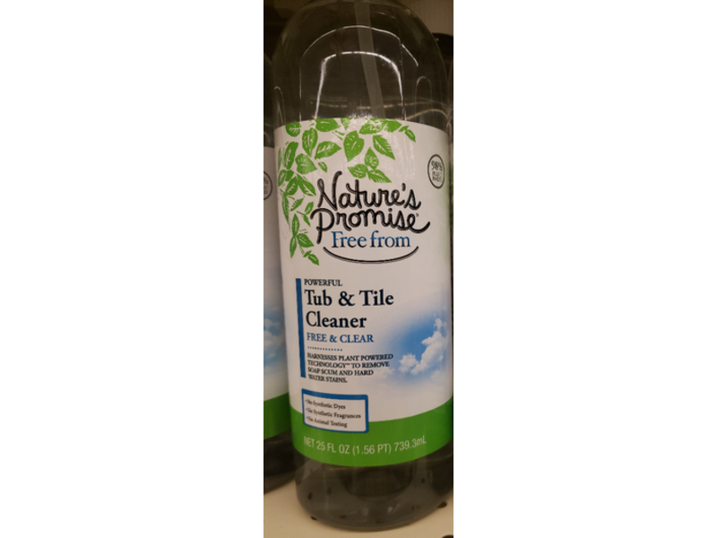 Nature's Promise Powerful Tub & Tile Cleaner, Free & Clear, 25 fl oz/739.3 mL
