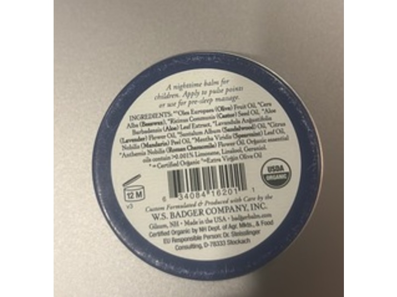 Badger Night Night Balm, Lavender & Chamomile, 0.75 oz/21 g