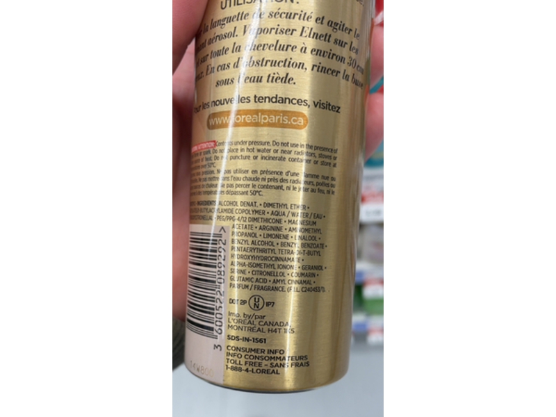 L'Oreal Paris Elnett Micro Diffusion Hairspray, Volume, 400 mL