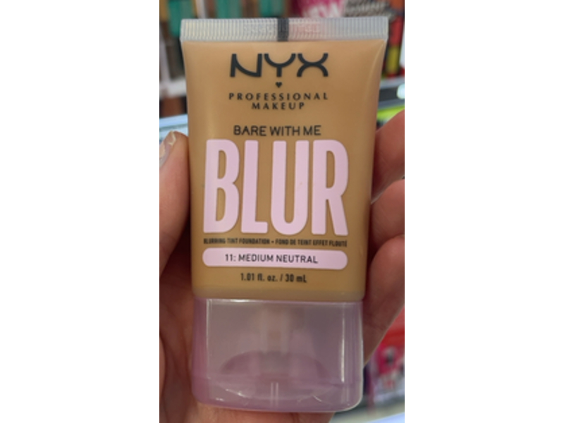Nyx Professional Makeup Bare With Me Blurring Tint Foundation, 11 Medium Neutral, 1.01 fl oz/30 mL