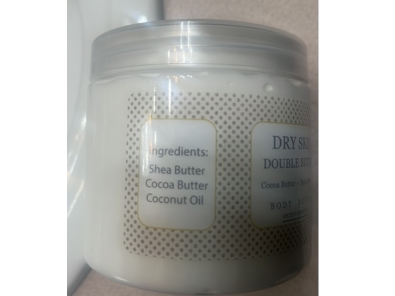 Ancient Cosmetics Dry Skin Double Butter Body Butter, Cocoa Butter + Shea Butter, 8 oz