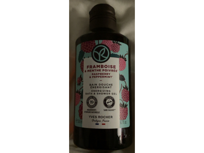 Yves Rocher Bath & Shower Body Gel, Raspberry & Peppermint, 6.7 fl.oz/200 mL