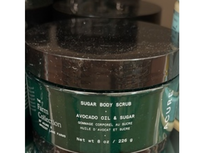 Acure The Farm Collection Sugar Body Scrub, Avocado Oil & Sugar, 8 fl oz/226 g