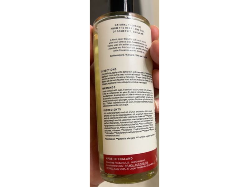 Cowshed Cosy Comforting Body Oil, 3.38 fl oz/100 mL