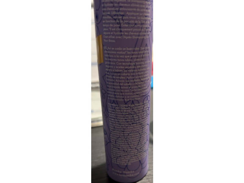 Amika Bust Your Brass Blonde Purple Shampoo, 10 fl oz/300 mL